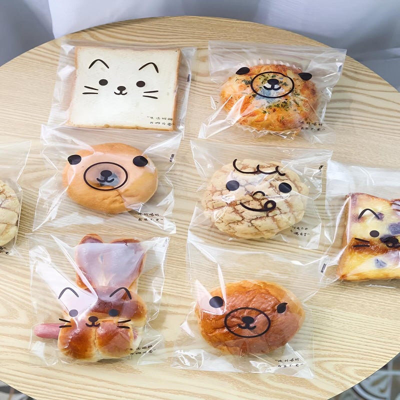 Food Pouches - Safe hygienic resealable bags medium 18x15cm ideal for packing school or office sandwiches, snacks, popcorn, fruits, cakes and daily meal storage pack of 30 pcs - Image 1