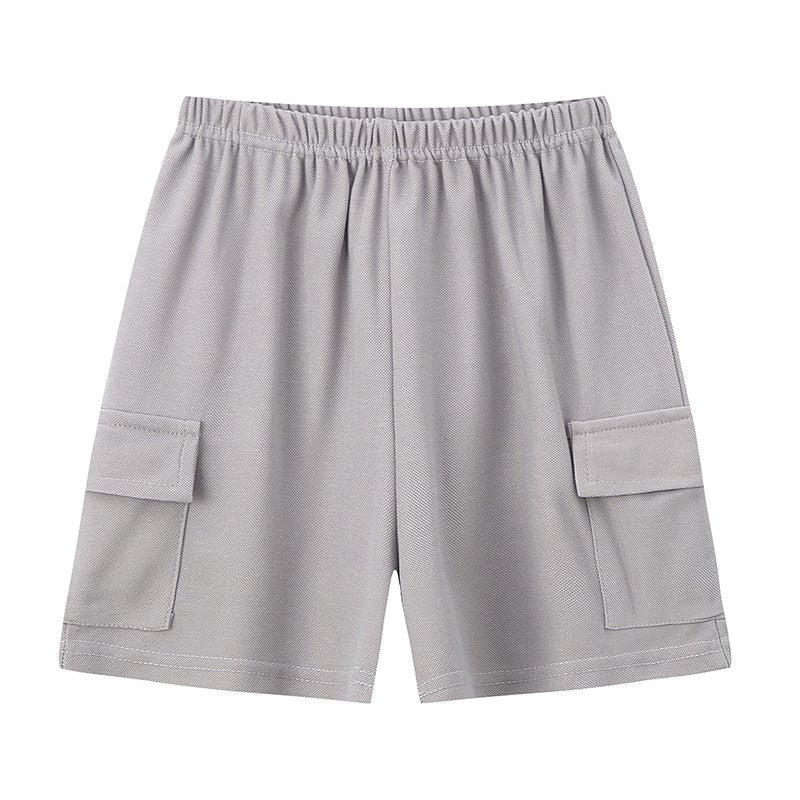 Overseas Flat For 3-Piece Three-Dimensional Large Pocket Overalls Boys And Girls Casual Sports Shorts - Image 4