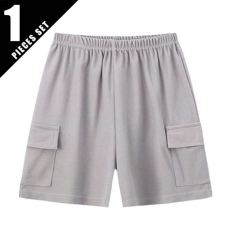 Overseas Flat For 3-Piece Three-Dimensional Large Pocket Overalls Boys And Girls Casual Sports Shorts - Image 1