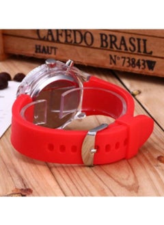 Geneva LED Jelly Silicone Luminous Diamond Fashion Trend Men or Women Watch  - Image 5