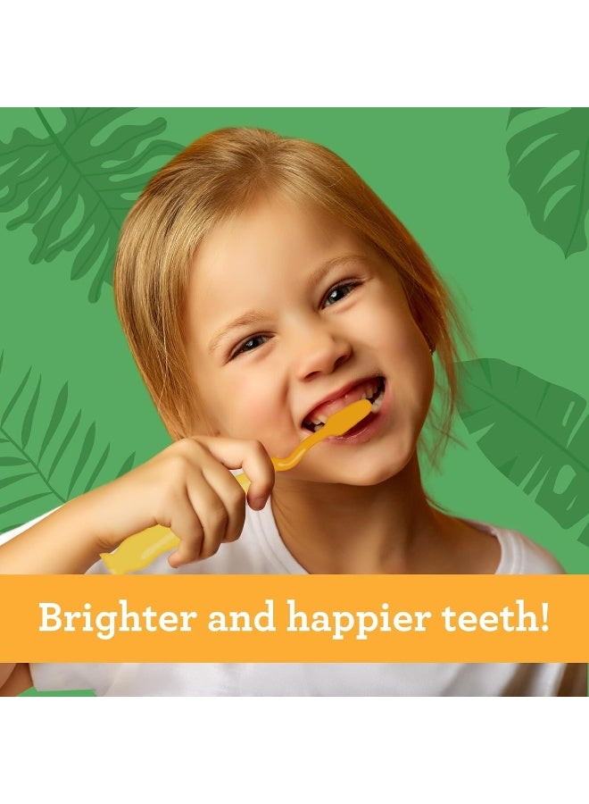 GuruNanda Kids Toothbrush with Suction Cup & Fun Animal Designs - Soft Bristles for Healthy Gums- Non-Slippery & Mess-Free Toothbrush, 3+ Age- 4 Count - Image 4