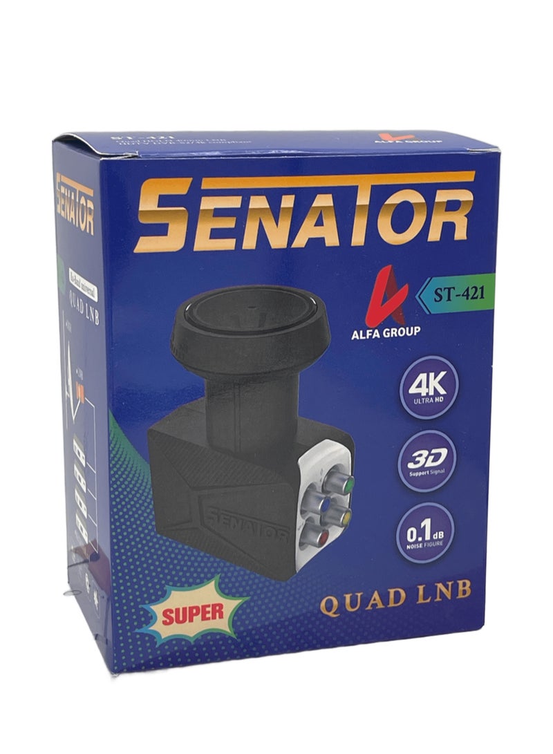 سيناتور Senator - ST-421 Ku-Band Universal 4 LNB Port - Black - Image 4