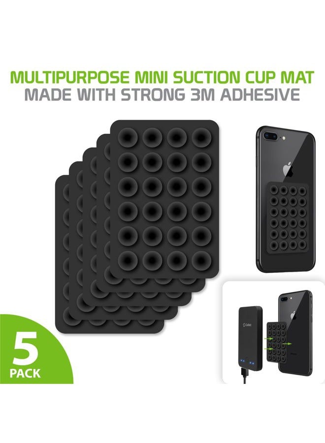 Cellet Multipurpose Non Slip Phone Mini Suction Cup Mat Pack of 5 Compatible with iPhone 14 Pro Max Plus 13 12 11 Xr Xs X 10 SE Galax Z Flip Z Fold S22 Note Google Pixel Moto - Image 2