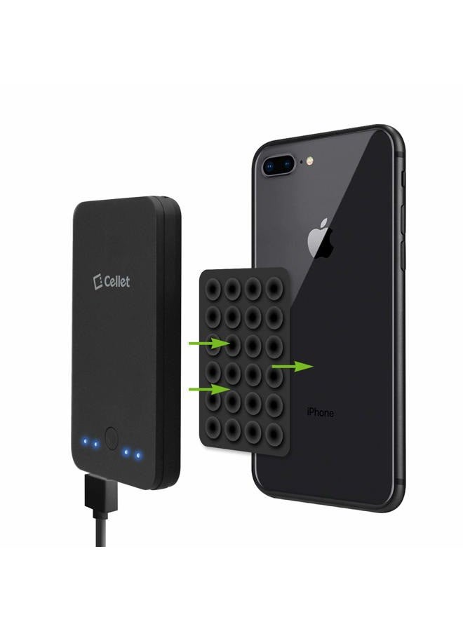 Cellet Multipurpose Non Slip Phone Mini Suction Cup Mat Pack of 5 Compatible with iPhone 14 Pro Max Plus 13 12 11 Xr Xs X 10 SE Galax Z Flip Z Fold S22 Note Google Pixel Moto - Image 4