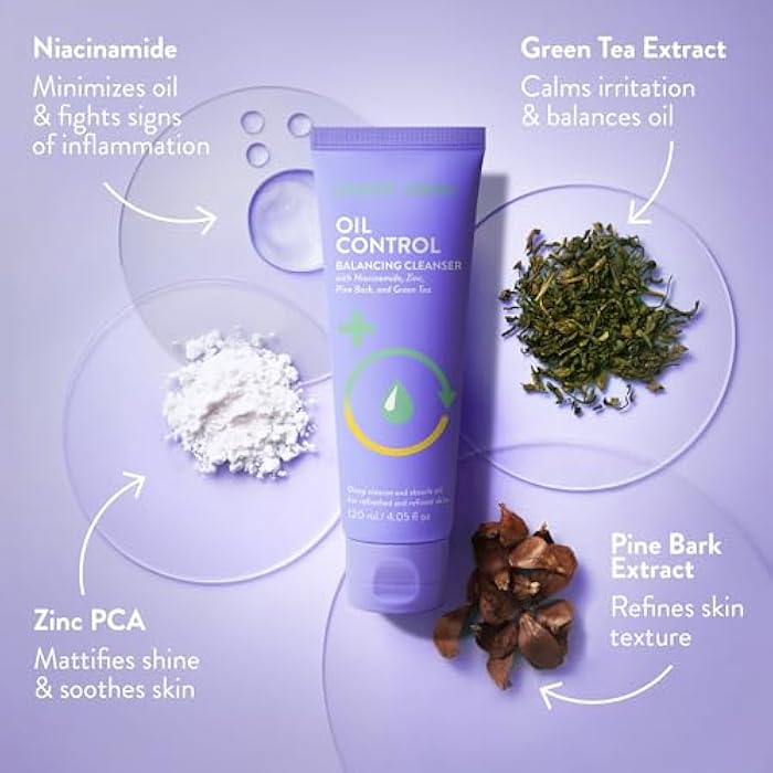 Peach Slices - Oil Control Balancing Cleanser (4.05 oz) - Deep Cleanse, Absorb Oil - Refreshed & Refined Skin - Niacinamide, Zinc, Pine Bark, Green Tea - Vegan, Cruelty Free, Korean Skin Care & Beauty - Image 5