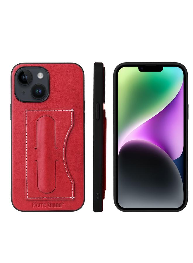 The Bros Case For iPhone 14 Plus Fierre Shann Holder Back Cover PU Phone Case