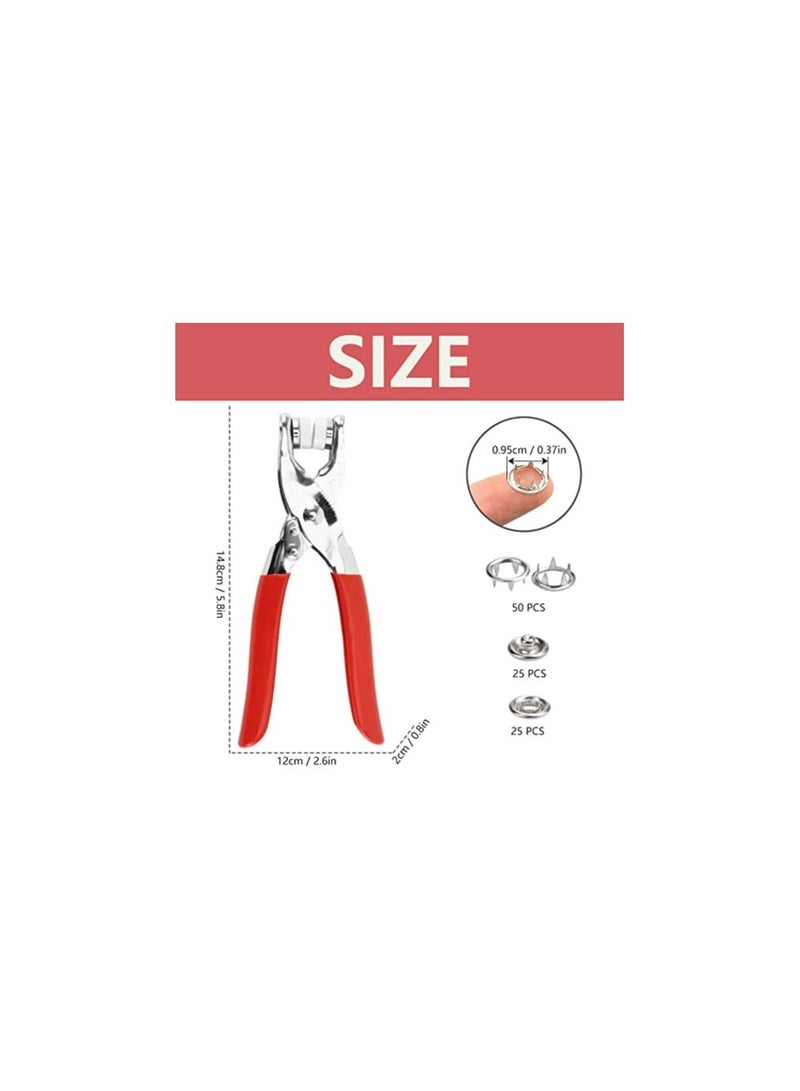 Garment Staples Fastening Tool Set, Fastening Pliers with 100 Extra Grommets for Leather, Canvas, Fabric, Clothes, Shoes, Belts, Bags and Crafts  - Image 4