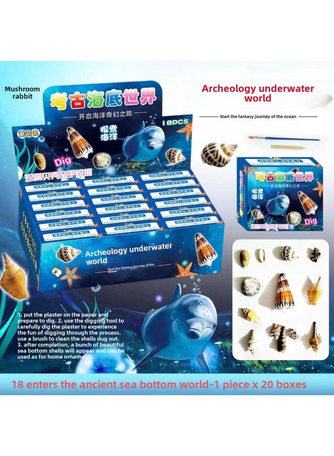 Children's Glass Gold Ingot Archaeological Fossils Price Mining Handmade Toys Spot Direct Mixed Wholesale-Color:18 Pieces Of Pagoda Archaeological [free Two-piece Tool Set]  - Image 4