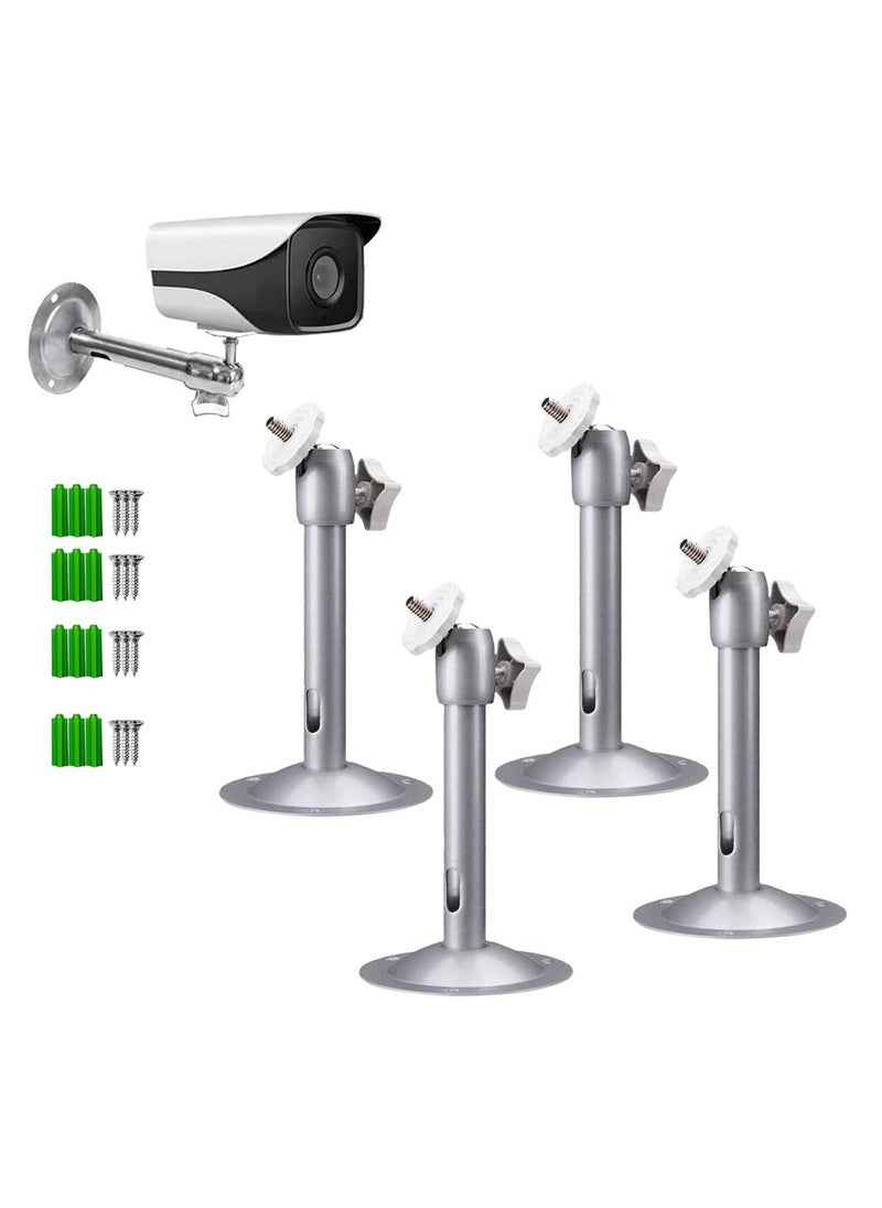 Generic 4-Pack Aluminum Alloy Wall Mount for CCTV Bullet Cameras and IP Cameras, Indoor/Outdoor Ceiling Bracket for Secure Installation  - Image 1