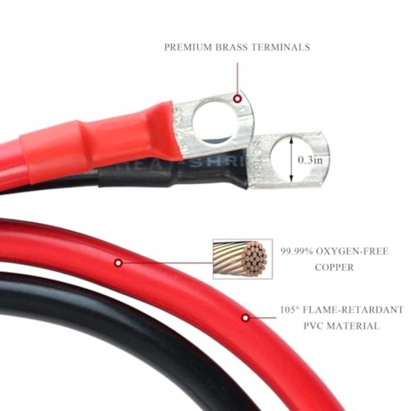 Battery Relocation Kit, Heavy Duty Terminal Jumper Post with Cable and Mounting Bracket, Waterproof Remote Battery Terminal Charging Post for Car RV Truck Trailer Boat - Image 3