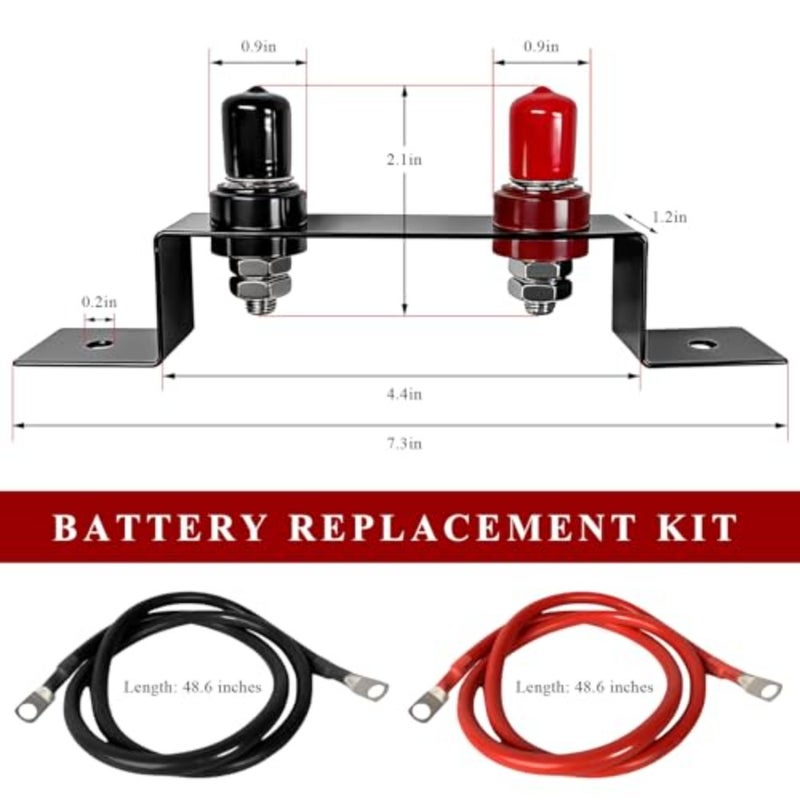 Battery Relocation Kit, Heavy Duty Terminal Jumper Post with Cable and Mounting Bracket, Waterproof Remote Battery Terminal Charging Post for Car RV Truck Trailer Boat - Image 2