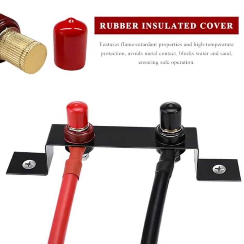 Battery Relocation Kit, Heavy Duty Terminal Jumper Post with Cable and Mounting Bracket, Waterproof Remote Battery Terminal Charging Post for Car RV Truck Trailer Boat - Image 4