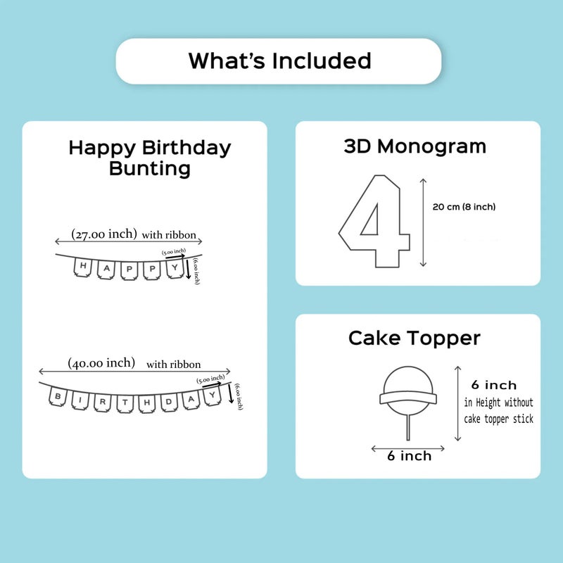 Sam Cute Land Jungle Theme Handcrafted 3D Monogram,Cake topper,Banner for Birthday Decoration Party Supplies(Pack of 3), Customizable with Name and age . - Image 2