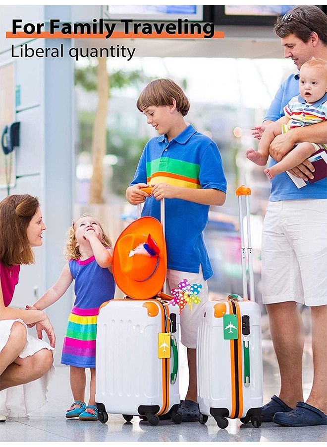 Luggage Tags 7pcs Business Handbag School Card Holder Aluminium Metal Travel ID Bag Tag for Travel Luggage Baggage Identifier - Image 5