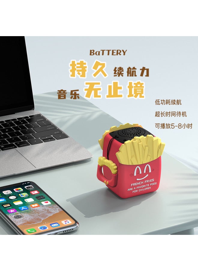general New French Fries Bluetooth Speaker Cute Outdoor Home Portable Silicone Skin-friendly Waterproof Card Gift Small Stereo - Image 1