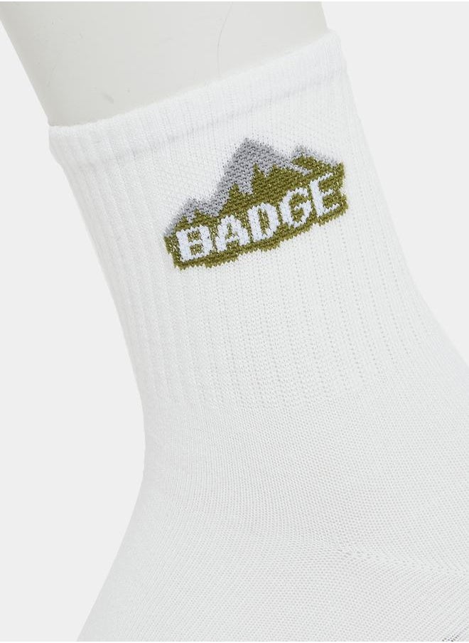 Pack of 3 - Print Detail Crew Socks