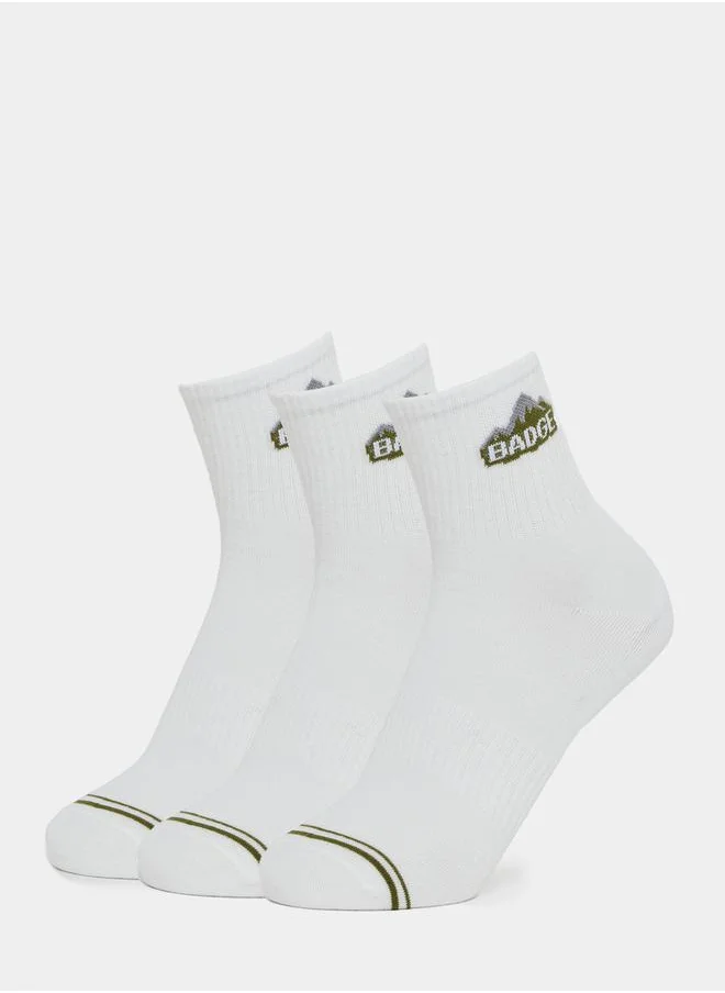 ستايلي Pack of 3 - Print Detail Crew Socks