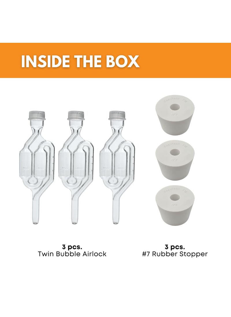 fastrack 3ct  SShape Airlock with 7 Stopper  Set of 3 Bubble Airlock  - Image 2