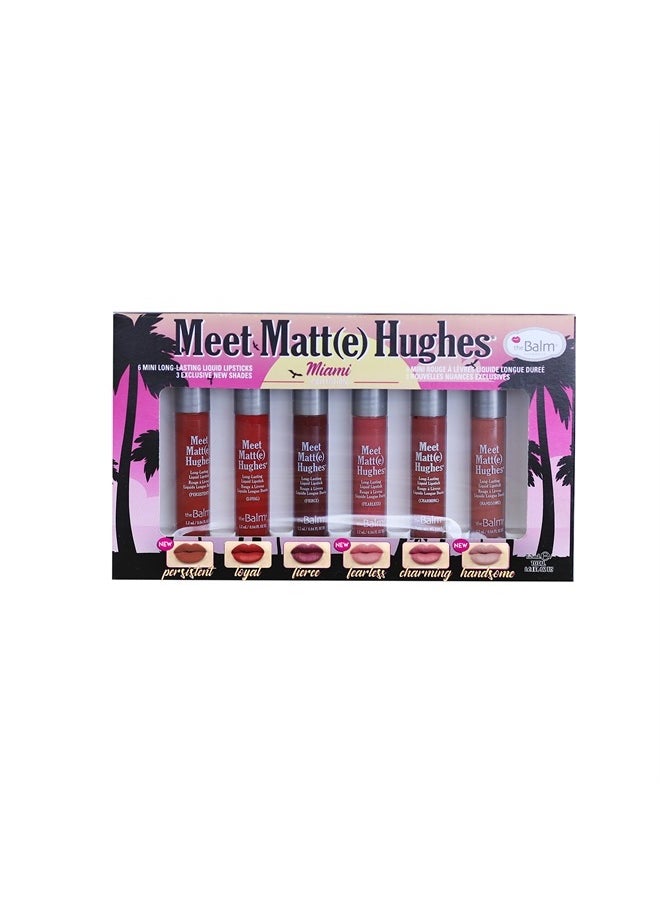 theBalm Meet Matte Hughes Miami Mini Kit (Set of 6) - Persistent, Loyal, Fierce, Fearless, Charming, Handsome  - Image 1