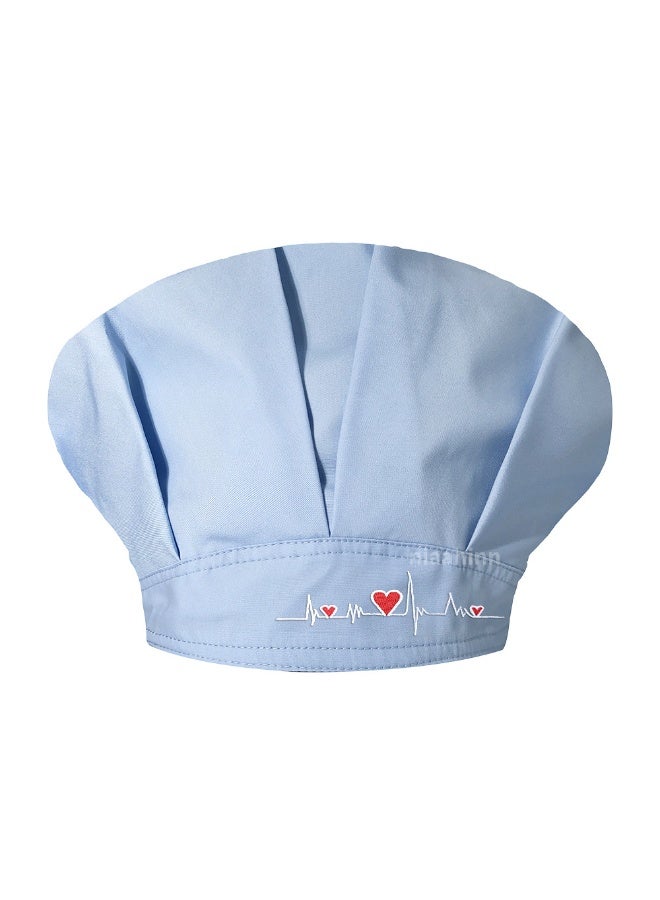 NIBEMINENT Women Scrubs Hats Unisex Adjustable Cotton Sweatband Cap Head Cover Work Wear Sanitary Breathable Bouffant Scrub Caps