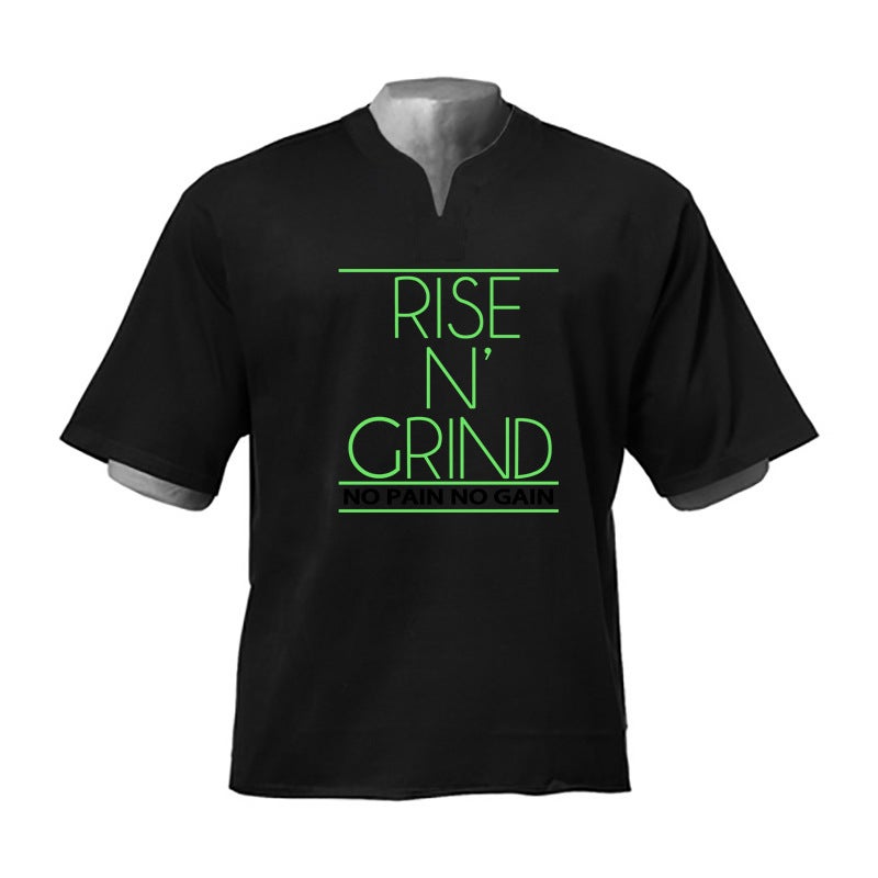 Men''s V-neck fitness short sleeve loose plus size drop shoulder sleeve Korean style T-shirt cotton casual training bottoming shirt - Image 5