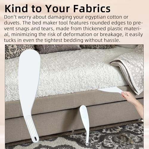 Calvana (2-Pack) 14.5" Extra Long Mattress Lifter for Changing Sheets, Sheet Tucker Tool, Bed Making Tool, Ergonomic Design, Ideal for Seniors and Those with Hand or Wrist Discomfort - Image 3