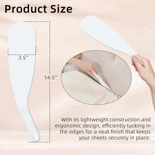 Calvana (2-Pack) 14.5" Extra Long Mattress Lifter for Changing Sheets, Sheet Tucker Tool, Bed Making Tool, Ergonomic Design, Ideal for Seniors and Those with Hand or Wrist Discomfort - Image 2