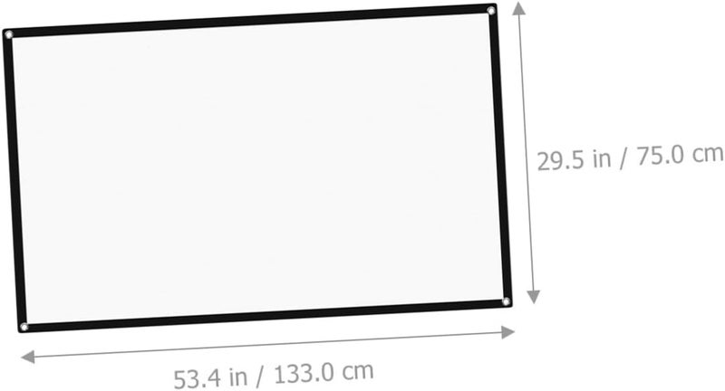 Lurrose 9 Polyester Projection Screen Anti-Crease Portable Projector Movie Screen for Indoor Outdoor Home Theater Office Party Use - Image 2