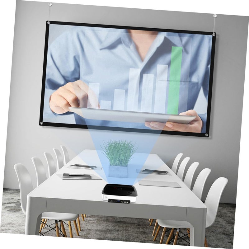 Lurrose 9 Polyester Projection Screen Anti-Crease Portable Projector Movie Screen for Indoor Outdoor Home Theater Office Party Use - Image 5