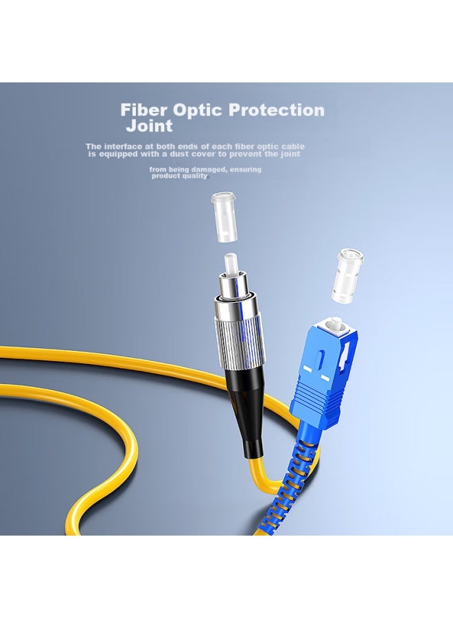 Timon Telecom-grade Fiber Optic Patch Cable, Lc-fc Single-mode Dual-core Transceiver Pigtail, Low Zero Halogen Eco-friendly Home Fiber Optic Cable, 1 Meter, Tm-gsm - Image 4
