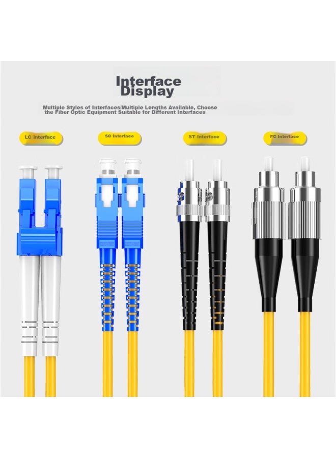 Timon Telecom-grade Fiber Optic Patch Cable, Lc-fc Single-mode Dual-core Transceiver Pigtail, Low Zero Halogen Eco-friendly Home Fiber Optic Cable, 1 Meter, Tm-gsm - Image 5