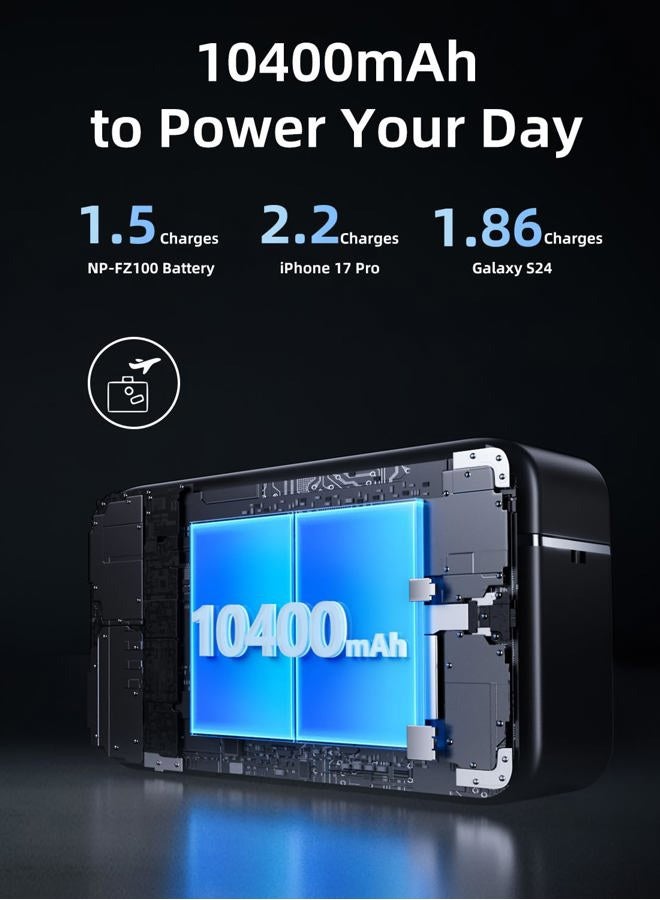 llano NP-FZ100 Camera Charger with Built-in Power Storage and Card Reading Functions - Image 3