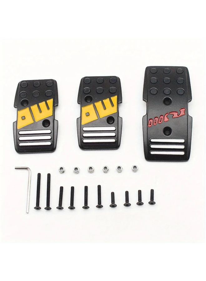 Momo Style Red Aluminum Racing Car Accelerator Brake Pedal Set for Manual Transmission - Image 1