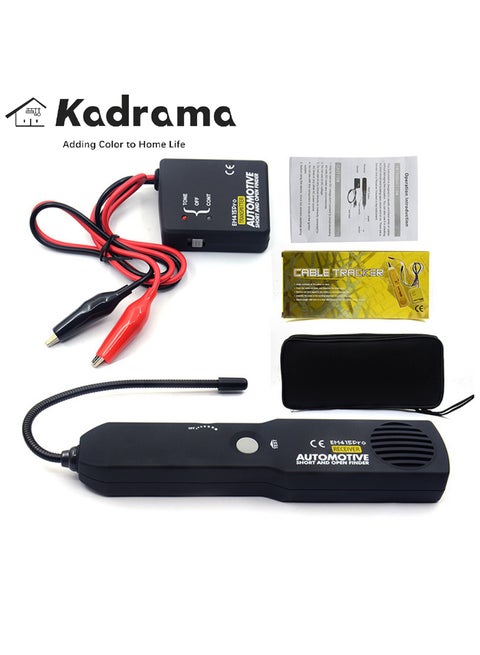 Automotive Cable Tracker, Circuit Tester 6-42V Automotive Disconnect Tester Wire Finder Ships, Wire Tracer for Automotive Wiring, Short & Open Circuit Finder, Non-Destructive Wire Tracing Tool with Flexible Probe (Without Battery EM415PRO)