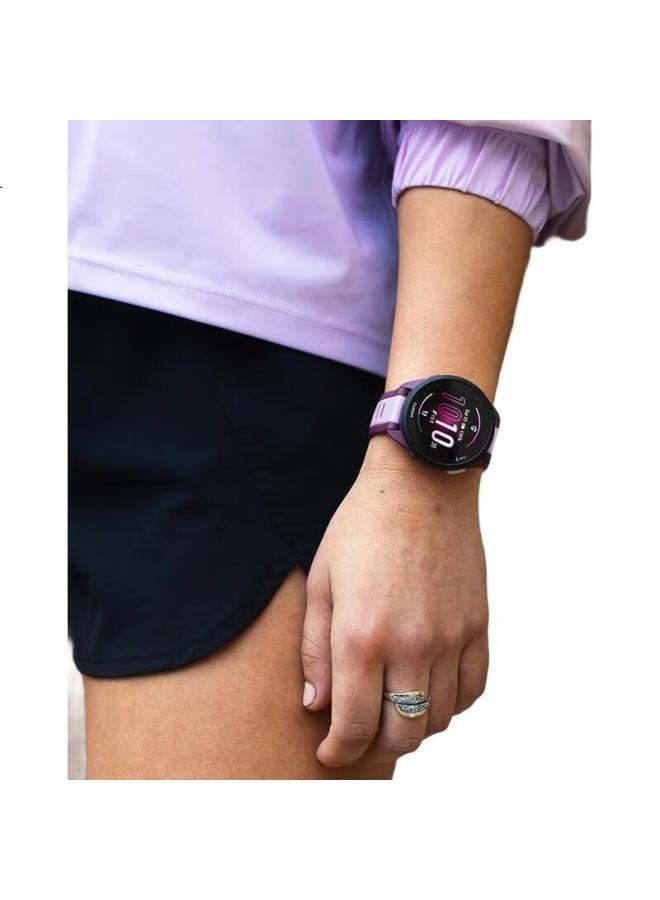 Garmin Forerunner 165 إصدار الموسيقى، بنفسجي غروب الشمس، نسبة الأكسجين في الدم، الجري، الرياضات الخارجية، ساعة ذكية، ساعة جري - Image 3