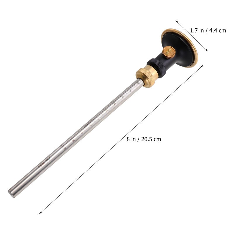Stainless Steel Mortise Gauge Wood Marking Tool with Fine Adjustment for Dovetail Layout - Image 3