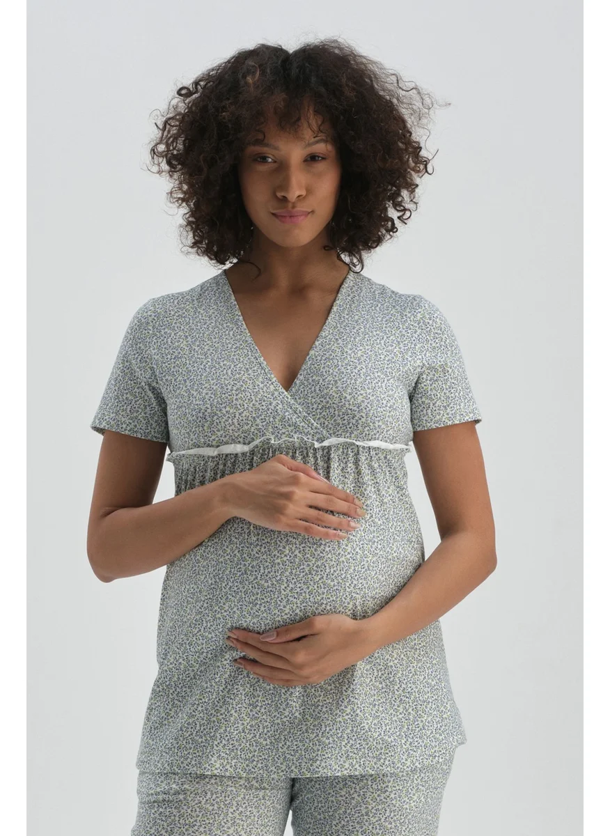 dagi Mountain Green Patterned Pajama Top