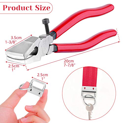 shynek Key Fob Hardware Set, Shynek 50PCS Lanyard Key Fob Hardware 1 Inch with Key Fob Pliers Tool for Keychain and Wristlet Clamp Hardware Supplies - Image 5