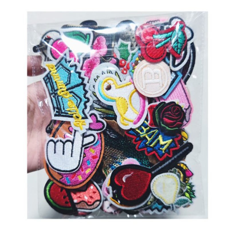 50 Pcs Embroidered Patches Cute Cartoon Patch with Sewing Kit for Jackets Shirts Hats Pants Decoration - Image 2