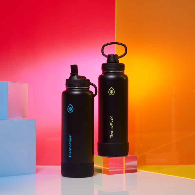 ThermoFlask 40 oz Double Wall Vacuum Insulated Stainless Steel Water Bottle with Spout Lid, Shadow Glow - Image 4