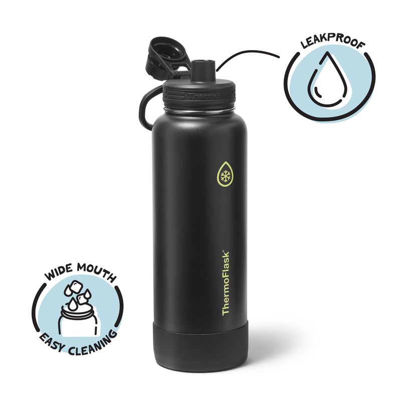 ThermoFlask 40 oz Double Wall Vacuum Insulated Stainless Steel Water Bottle with Spout Lid, Shadow Glow - Image 3