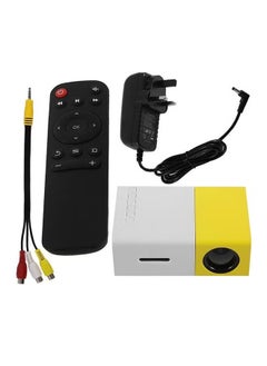 TIGER Mini Projection Machine with USB/HD/AV/TF Card Slot & Mini Pocket Remote Controller for Smartphone/Laptop – Compact, Portable Projector for Movies, Presentations, Gaming | White/Yellow  - Image 2