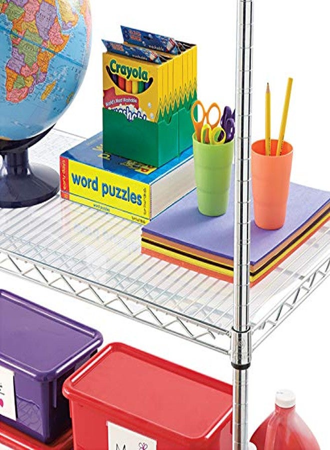 بست بطانات أرفف Alera SW59SL4824 للأرفف السلكية، بلاستيك شفاف، 48 عرض × 24 عمق، عبوة من 4 قطع - Image 3