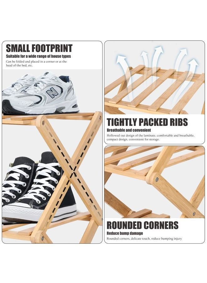 هومستر رف حذاء عمودي ضيق، 7 رف تخزين لمداس الحذاء المحمول القابل للطي من الدرجة، بدون رف حذاء دائم مجاني للممرات وغرف النوم ركن غرفة المعيشة والمساحات الصغيرة (7 طبقات) - Image 5