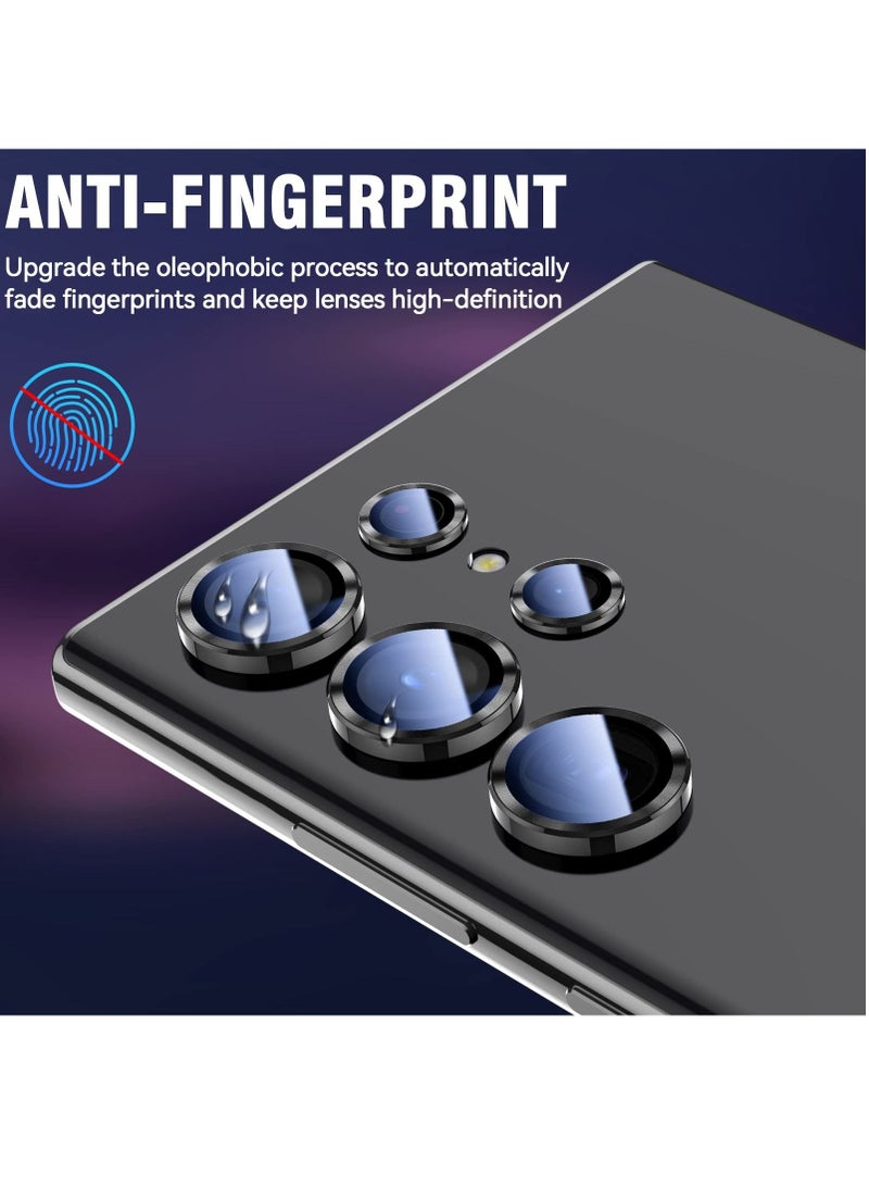 BORTONY Galaxy S23 Ultra Camera Lens Protector Tempered Glass Accessories Aluminum Edge Scratch Resistant Case Friendly for Samsung Galaxy S23 Ultra - Image 2