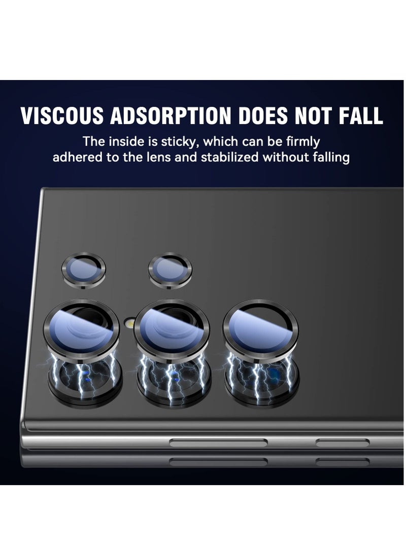 BORTONY Galaxy S23 Ultra Camera Lens Protector Tempered Glass Accessories Aluminum Edge Scratch Resistant Case Friendly for Samsung Galaxy S23 Ultra - Image 3