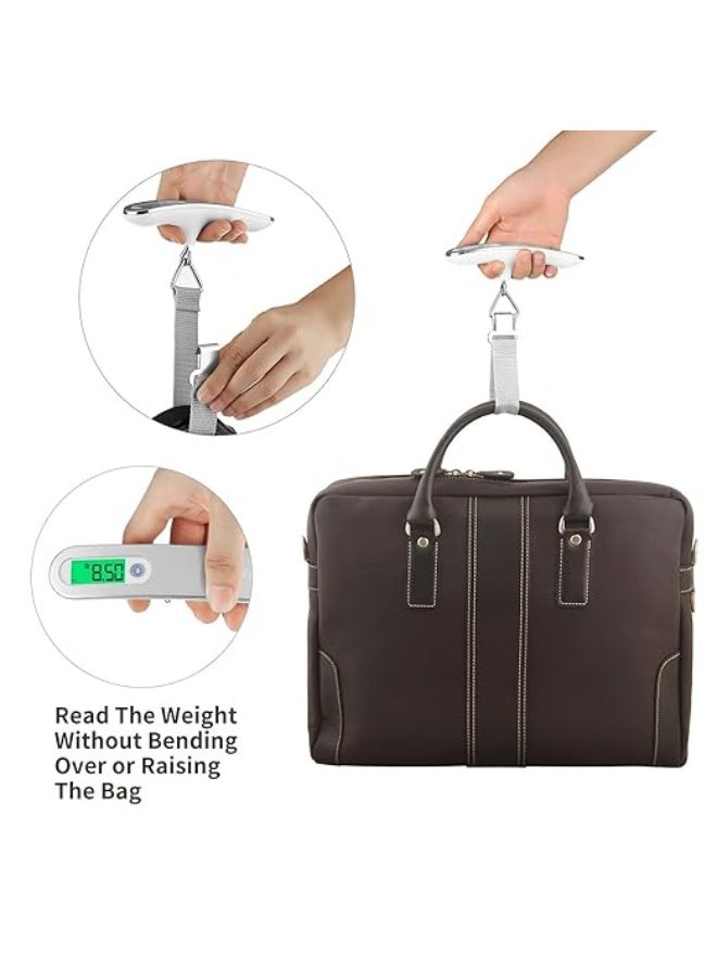 Luggage Weight Scale for Suitcases 110 Lbs Travel Accessories High Precision Travel Digital Hanging Scales 50kg White - Image 2