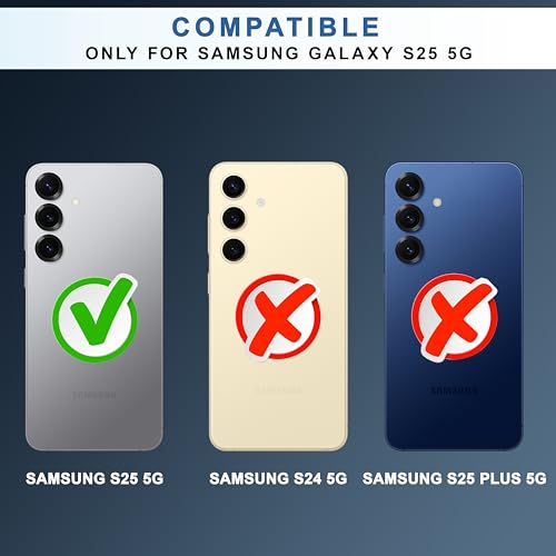CEDO Magfit Cover for Samsung Galaxy S25 (5G) | Compatible with Magsafe Wireless Charging | Camera Protection Shockproof Backcover Case | Magnetic Ring Lock Transparent Acrylic Clear Backcase (Black) - Image 2
