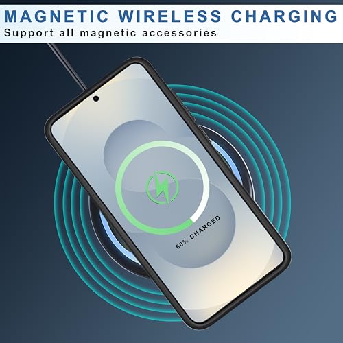 CEDO Magfit Cover for Samsung Galaxy S25 (5G) | Compatible with Magsafe Wireless Charging | Camera Protection Shockproof Backcover Case | Magnetic Ring Lock Transparent Acrylic Clear Backcase (Black) - Image 4