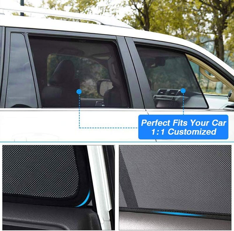 Powerty Compatible with Window Shade Toyota RAV4 2019 2020 2021 2022 2023 Magnet Custom Side Window Sunshades UV Rays Protection 6PCS - Image 5